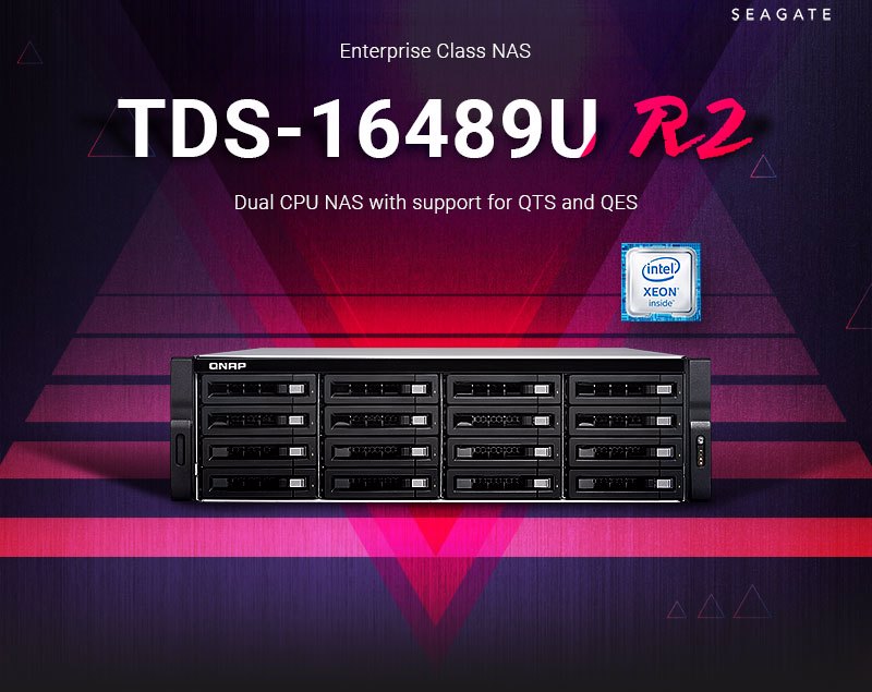QNAP TDS-16489U R2 - Dual Intel Xeon CPU NAS with Dual OS Options