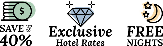Save up to 40%. Exclusive Hotel Rates. Free Nights.
