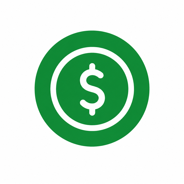 dollar sign icon green