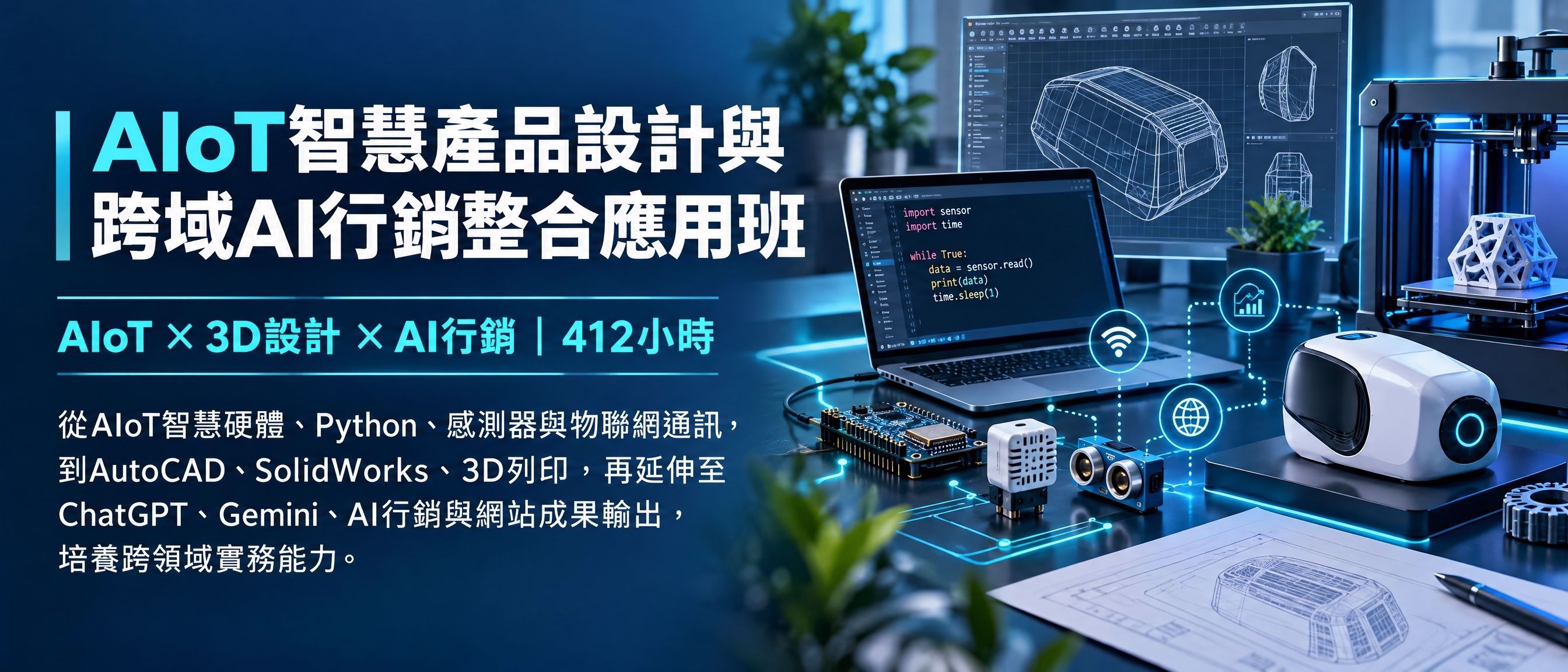 AIoT × Python × 3D 設計跨域培訓