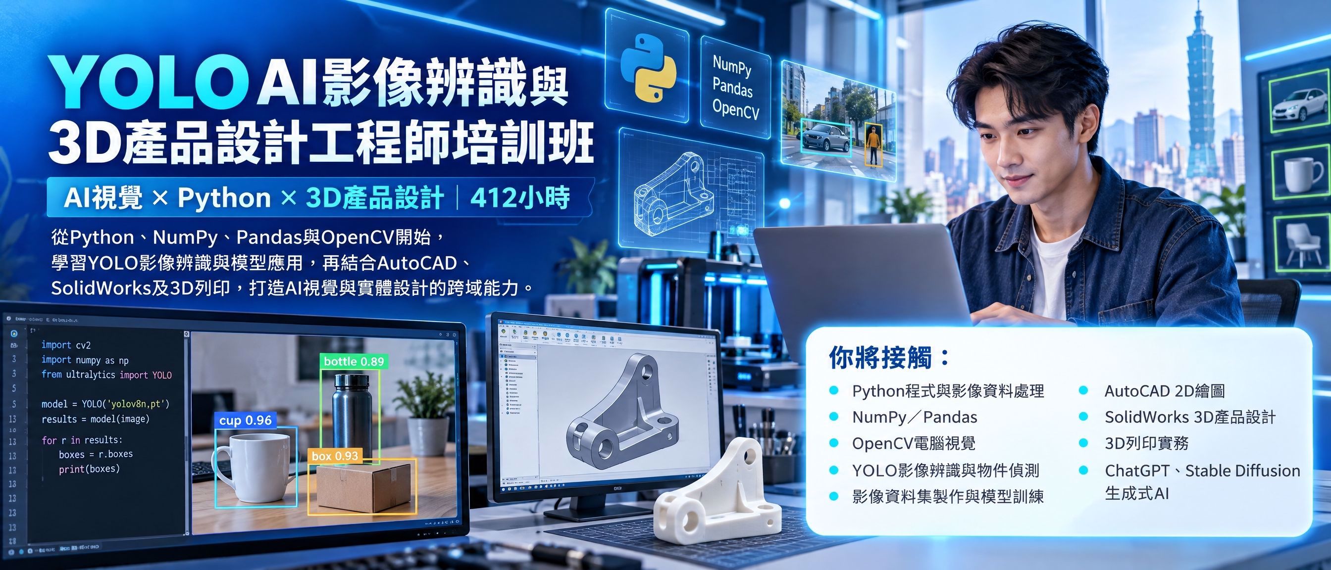 Python AI 視覺 × 3D產品設計培訓