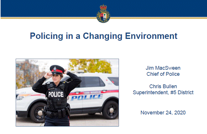 YRP presentation to City council on November 24 - Policing in a changing Environment