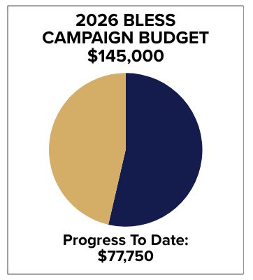 BLESS Campaign Progress to Date: $45,900 of $145,000