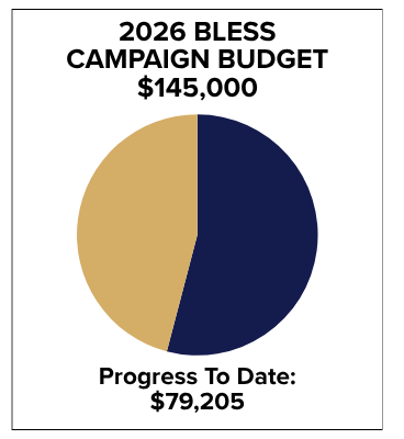 BLESS Campaign Progress to Date: $45,900 of $145,000
