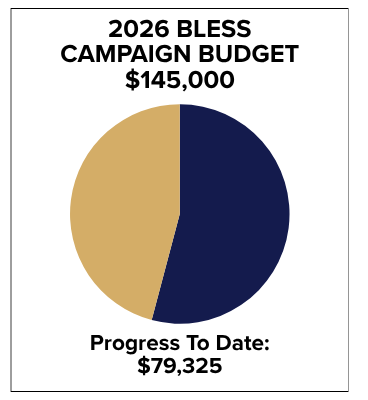 BLESS Campaign Progress to Date: $45,900 of $145,000