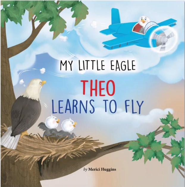 Cover of a children's book with cartoon eagles 