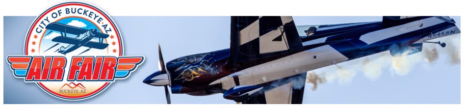 Graphic of Buckeye Air Fair with performance plane
