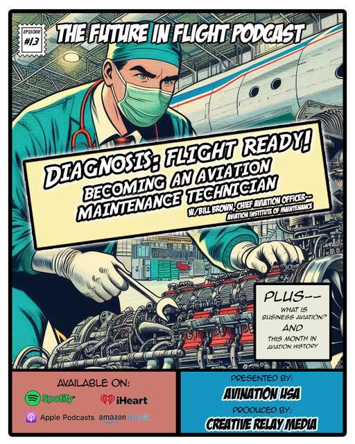 Graphic of surgeon working with socket wrench on airplane engine