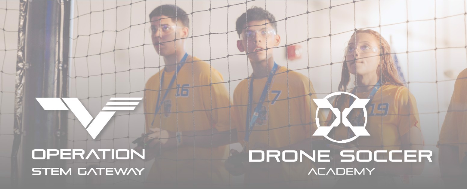 Students standing behind a net playing a game