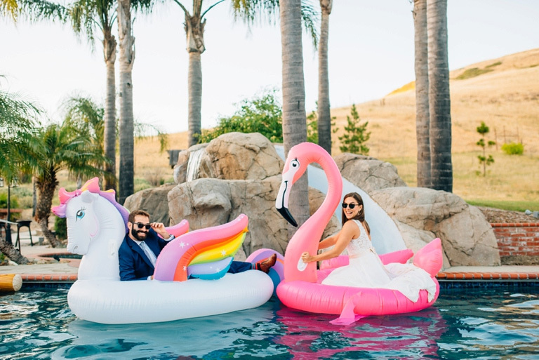 wedding pool floats