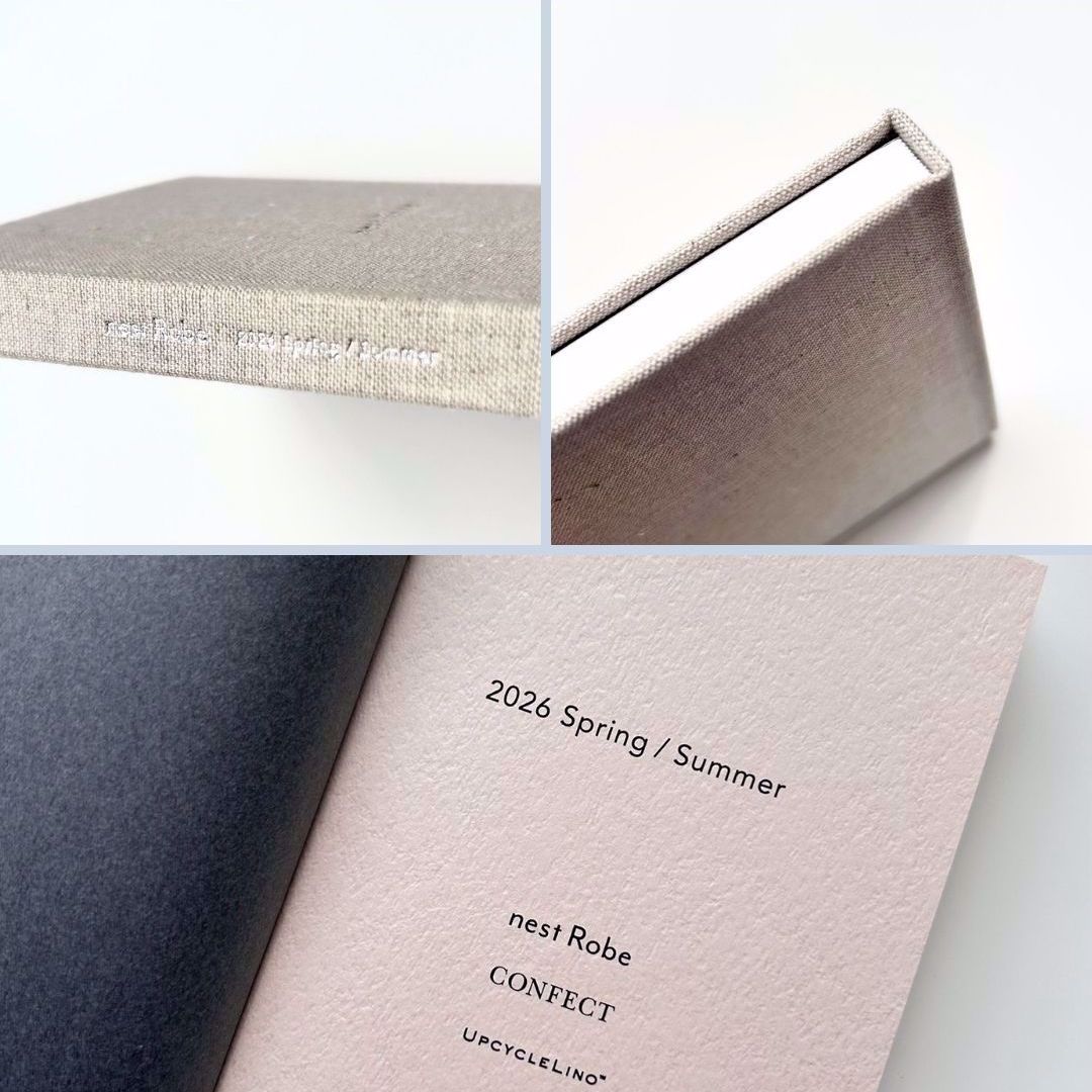 nest Robe様｜リネン×コットンのアップサイクル生地を使用したノベルティノート