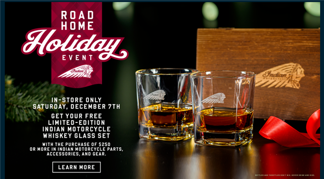 Indian Motorcycle Road Home Holiday Event