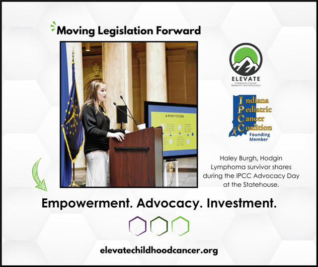 Haley Burgh, hodgin lymphoma survivor shares during IPCC Advocacy day.