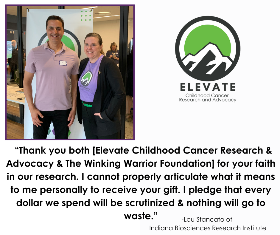 Lou Stancato, IBRI research. Rhabdomyosarcoma and Osteosarcoma pediatric research.