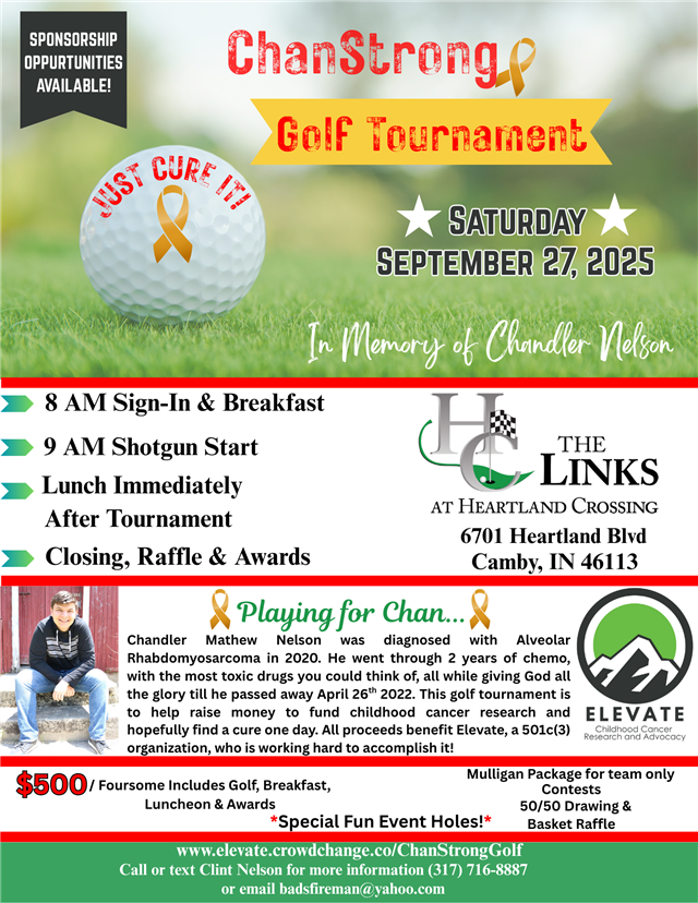 Chan Strong Golf Tournament, Fundraiser for Pediatric Cancer