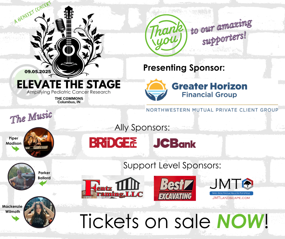 Elevate the stage fundraiser, columbus Indiana, pediatric cancer research