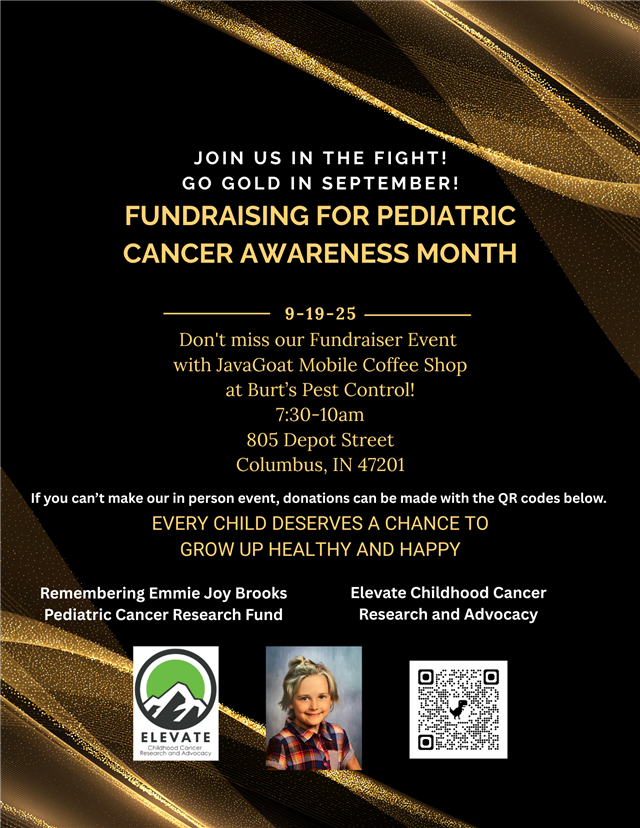 Emmie Joy Brooks fundraiser for Elevate kids and pediatric cancer research. Wilms tumor support.