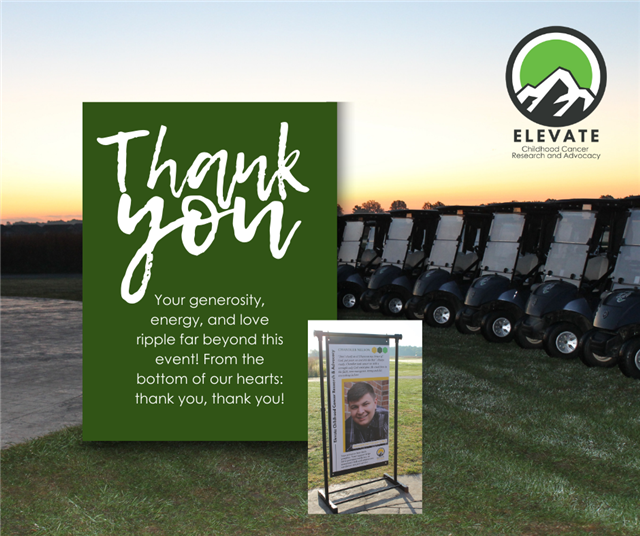 ChanStrong Memorial Golf Tournament, thank you. Benefitting Elevate Chilhdood Cancer Research and Adcocacy