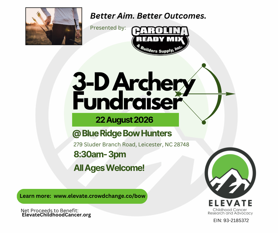 Better Aim. Better Outcomes. 3-D Archery Fundraiser in Western North Carolina to benefit Elevate.
