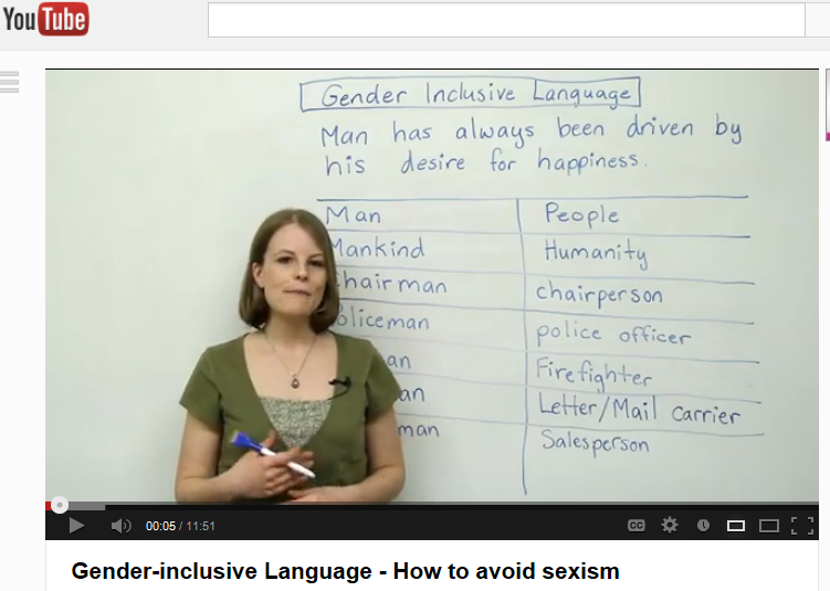 Gender Inclusive Language