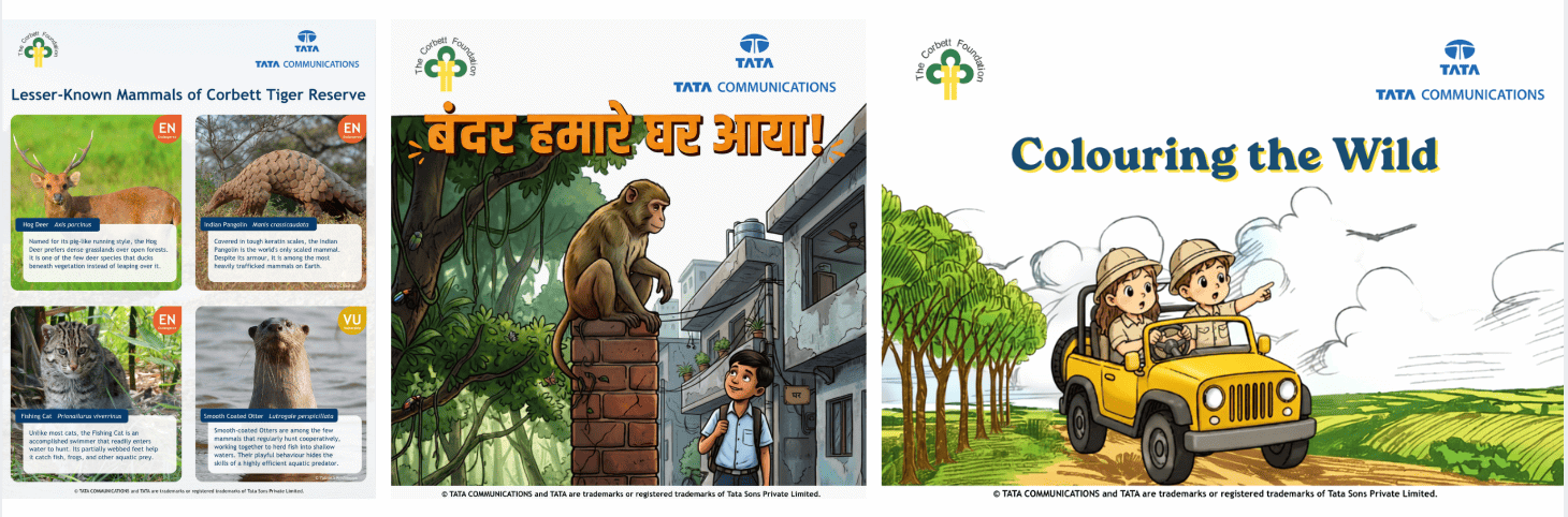 Educational resources: Lesser-Known Mammals of Corbett,  Colouring the Wild,  बंदर हमारे घर आया