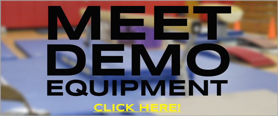 gymnastics meet demo equipment sale