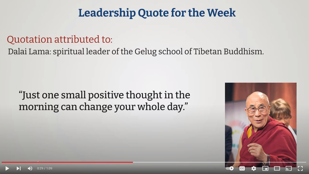 top leadership quote for October 2022