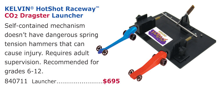  KELVIN® HotShot Raceway™ CO2 Dragster Launcher