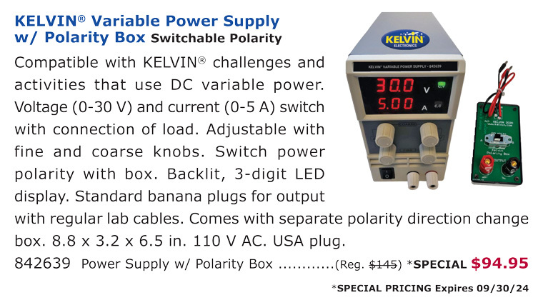 KELVIN® Variable Power Supply w/ Polarity Box