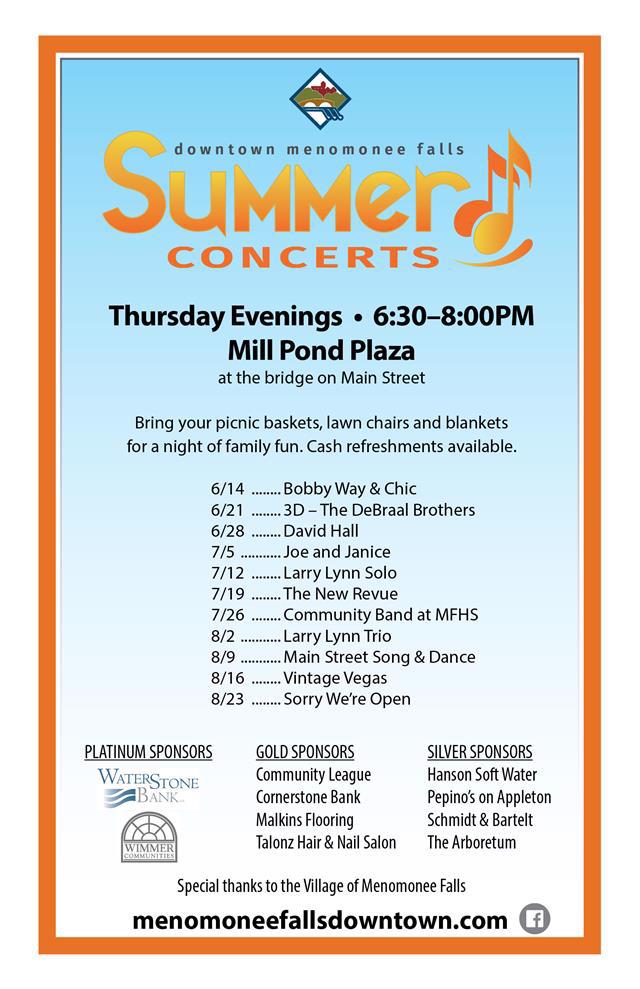 Downtown Summer Concerts schedule