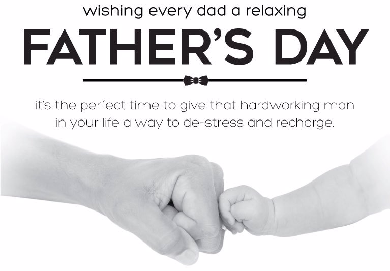 wishing every dad a relaxing Father's Day! It's the perfect time to give that hardworking man in your like a way to de-strew and recharge