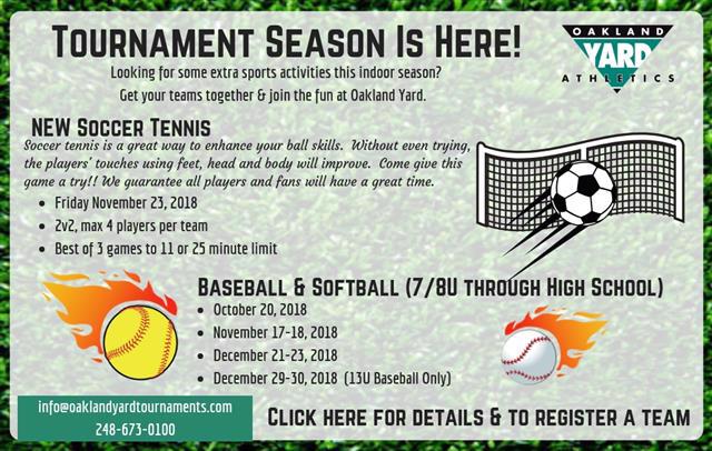 Baseball Softball Tournament Soccer-Tennis Soccer Youth 