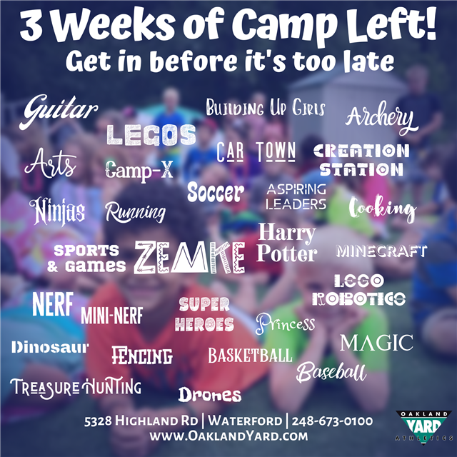 So many summer day camps to choose from.