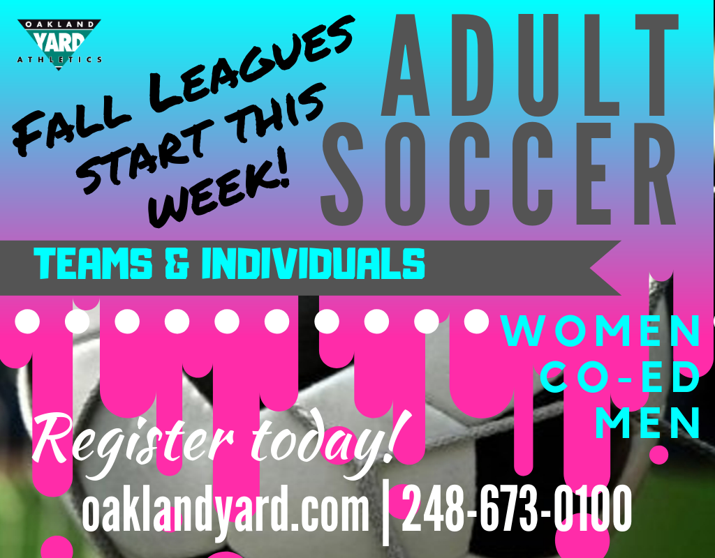 Adult Soccer League coed men women co-ed waterford indoor recreational competitive over-30 open