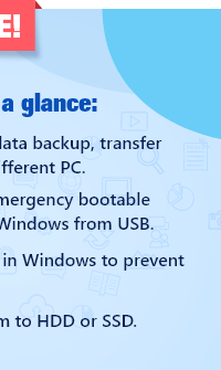 Benefits at a glance:  Repair MBR in Windows to prevent boot issues. And clone system to HDD or SSD.