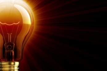 Orange lightbulb