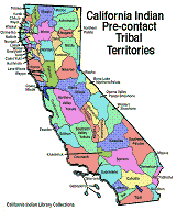 CA Indian Pre-contact Tribal territories map