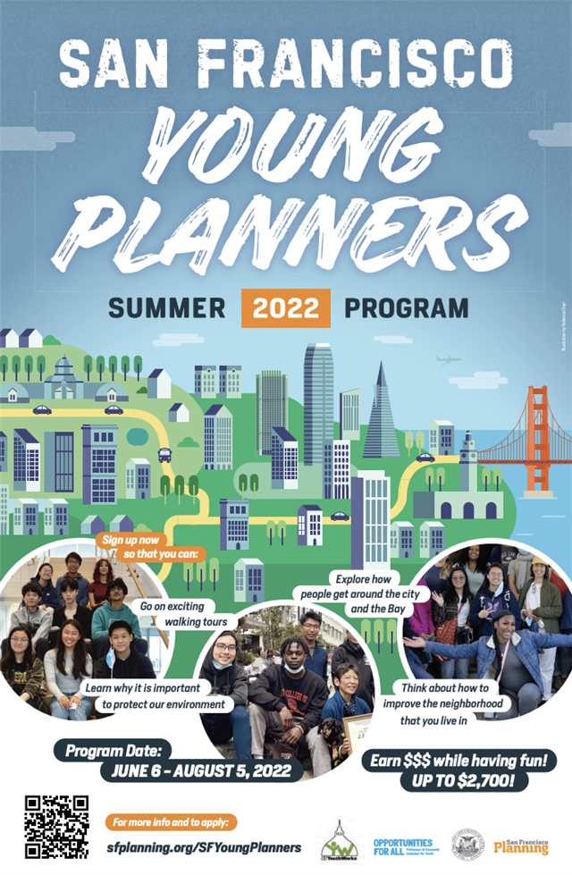 Flyer for San Francisco Young Planners Summer 2022 Program