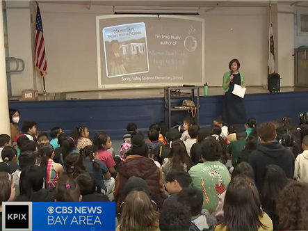 Author Traci Huahn at Spring Valley Elementary
