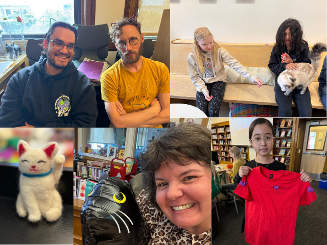 Colllage of staff and students celebrating Kattenstoet Week