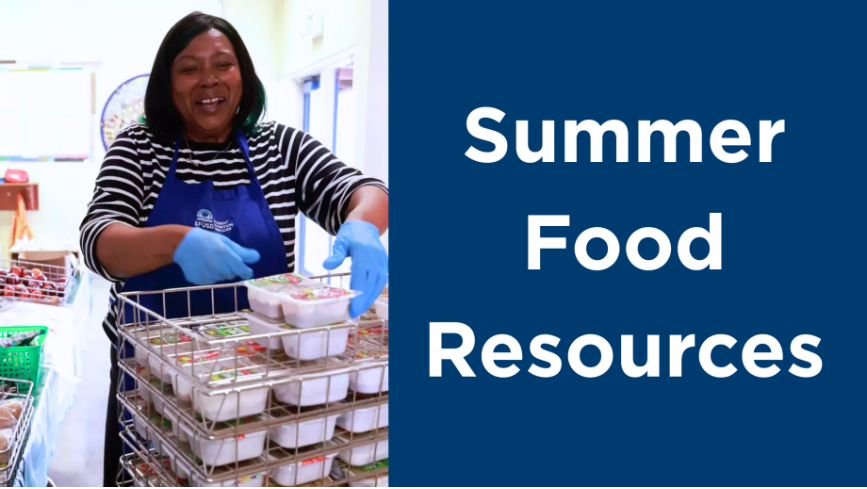 Student Nutrition Services worker distributing meals