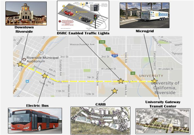 This image is a screenshot from the report, showing the Innovation Corridor on a map.