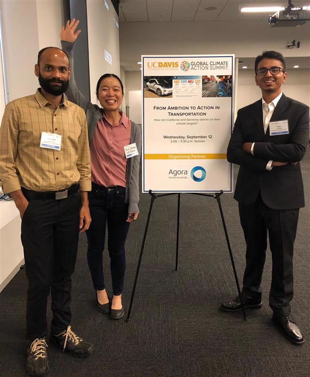 Photo of NCST graduate and postdoctoral students at the UC Davis events at the Global Climate Action Summit in San Francisco in September 2018.