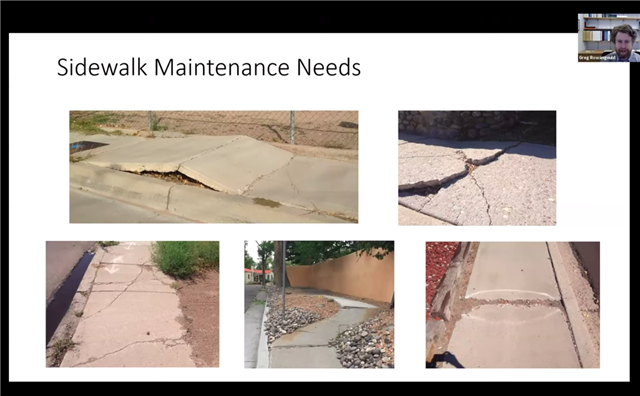 Screenshot from webinar "Sustainable and Equitable Funding for Pedestrian Infrastructure Maintenance"