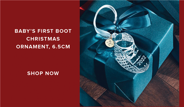  BABYS FIRST BOOT CHRISTMAS ORNAMENT, 6.5CM SHOP NOW 