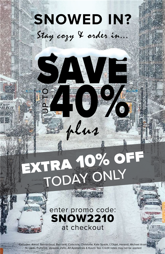 ⚠❄SNOWED IN? Save up to 40% + EXTRA 10% OFF! - William Ashley