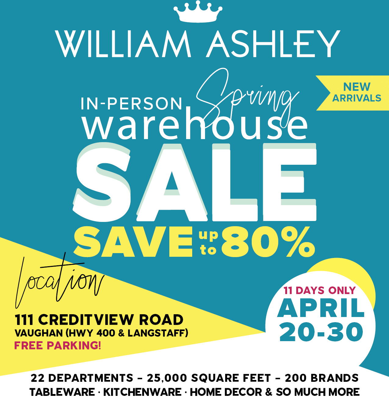 Mark Your Calendar! Our InPerson Spring Warehouse Sale Starts Soon 🌷