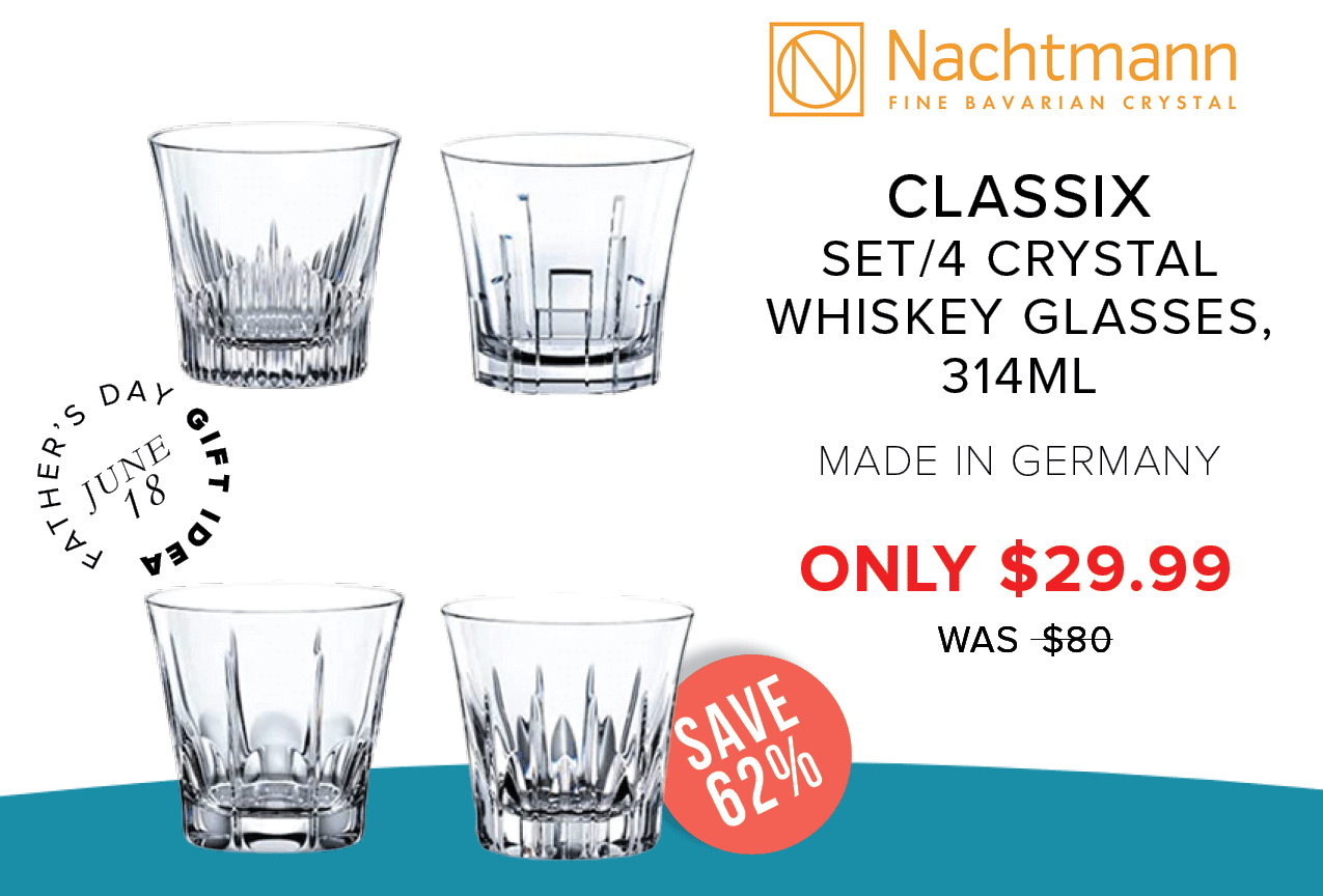@ Nachtmann FINE BAVARIAN CRYSTAL CLASSIX SET4 CRYSTAL WHISKEY GLASSES, 314ML MADE IN GERMANY ONLY $29.99 