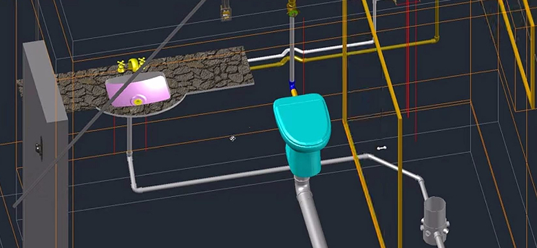 Biblioteca 3D de Tubos e Conexões de Esgoto e Água Pluvial