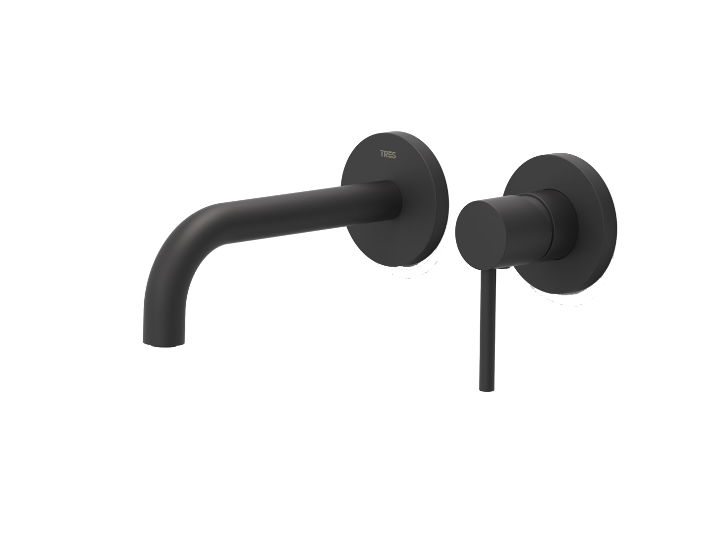Grifería monomando mural negro